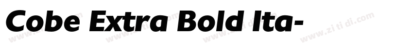 Cobe Extra Bold Ita字体转换